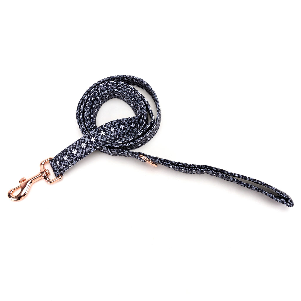 100% Cotton Adjustable Dog Leash   Chrome Hearts Black main