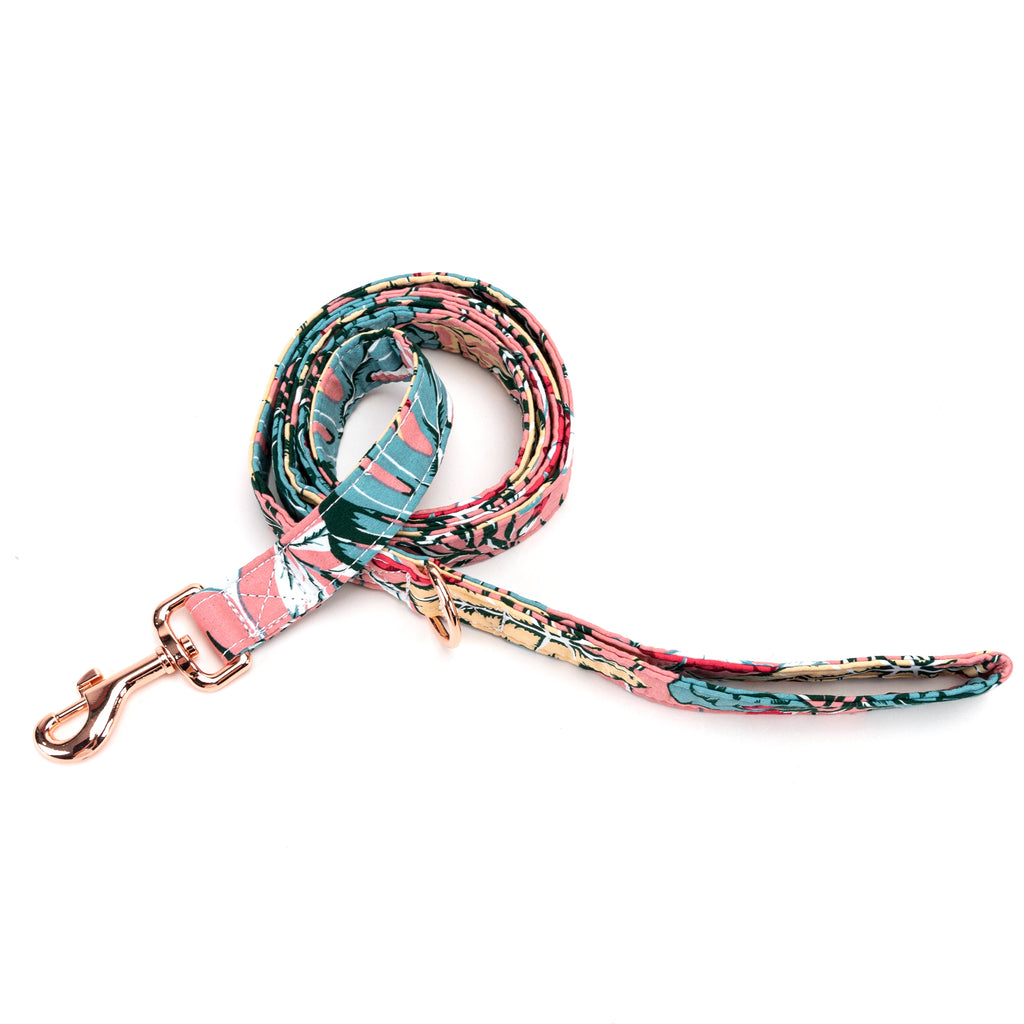 100% Cotton Adjustable Dog Leash Romantic Rose main