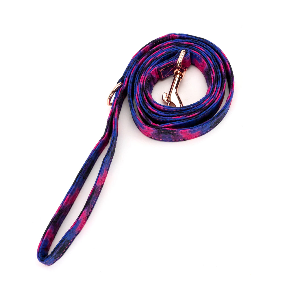 100% Cotton Adjustable Dog Leash  Galaxy rolled