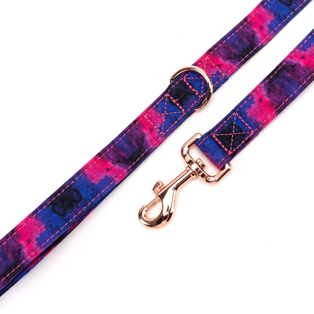100% Cotton Adjustable Dog Leash  Galaxy hardware