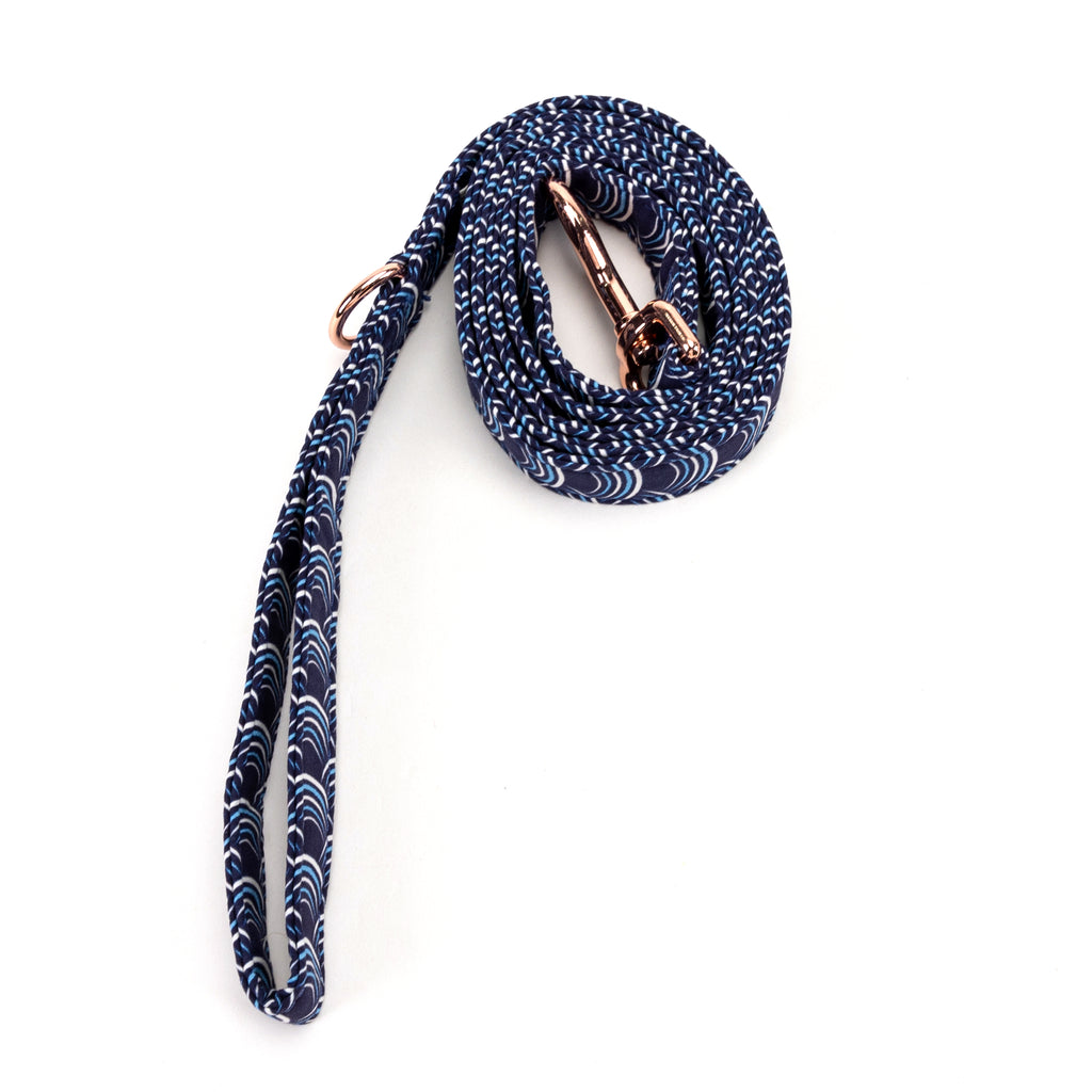 100% Cotton Adjustable Dog Leash Moon Tide rolled
