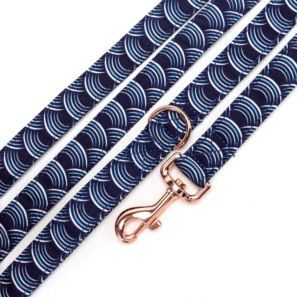 100% Cotton Adjustable Dog Leash Moon Tide detail
