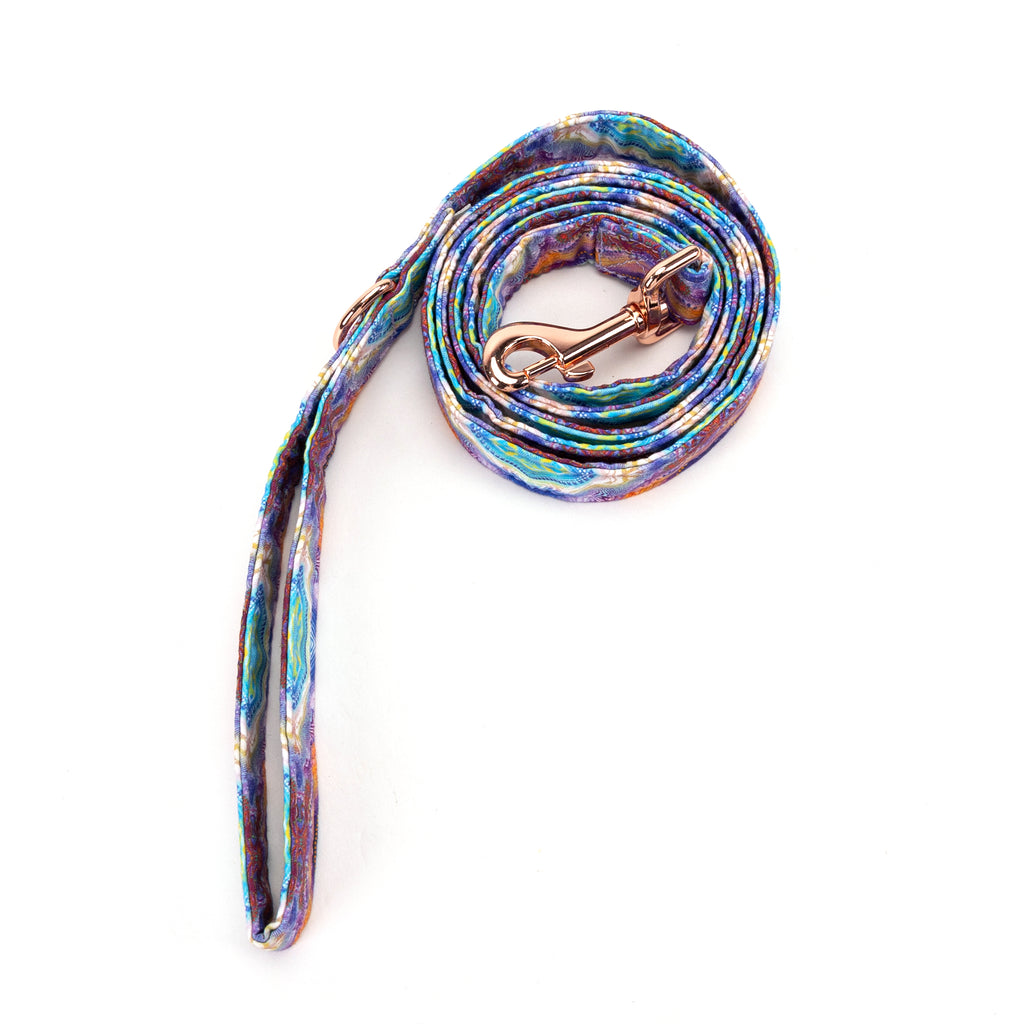 100% Cotton Adjustable Dog Leash Aurora rolled