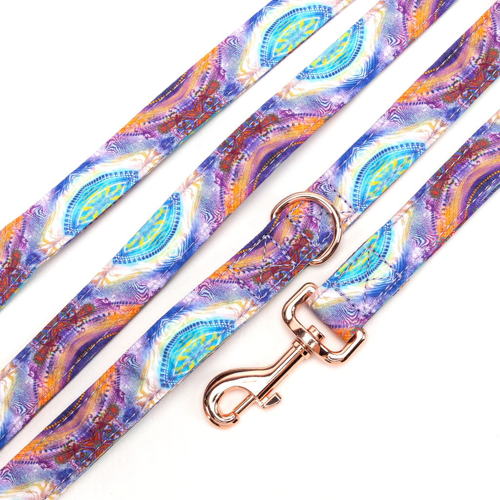 100% Cotton Adjustable Dog Leash Aurora detail