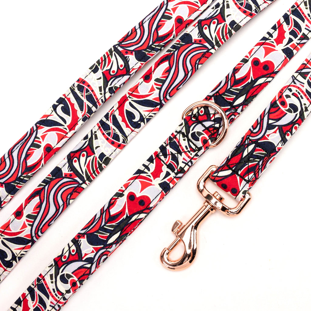 100% Cotton Adjustable Dog Leash  Impressionist detail