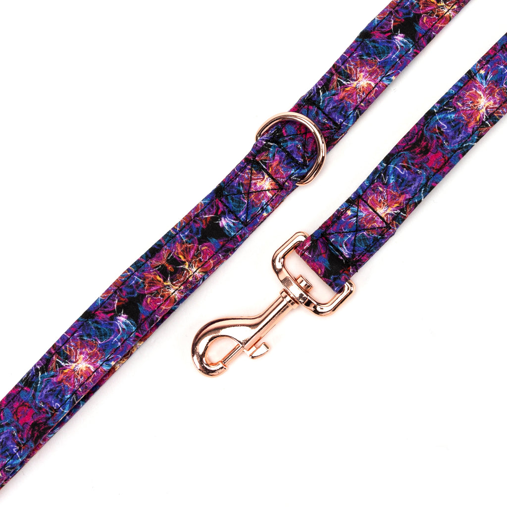 100% Cotton Adjustable Dog Leash Nebula hardware