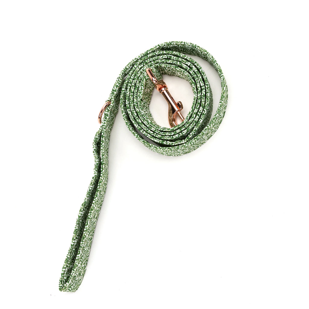 100% Cotton Adjustable Dog Leash  Willow Bough rolled