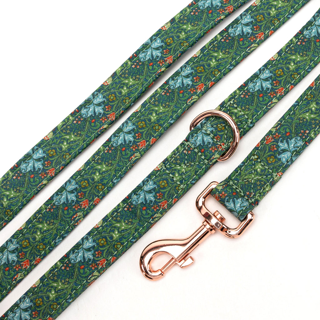 100% Cotton Adjustable Dog Leash Golden Lily detail