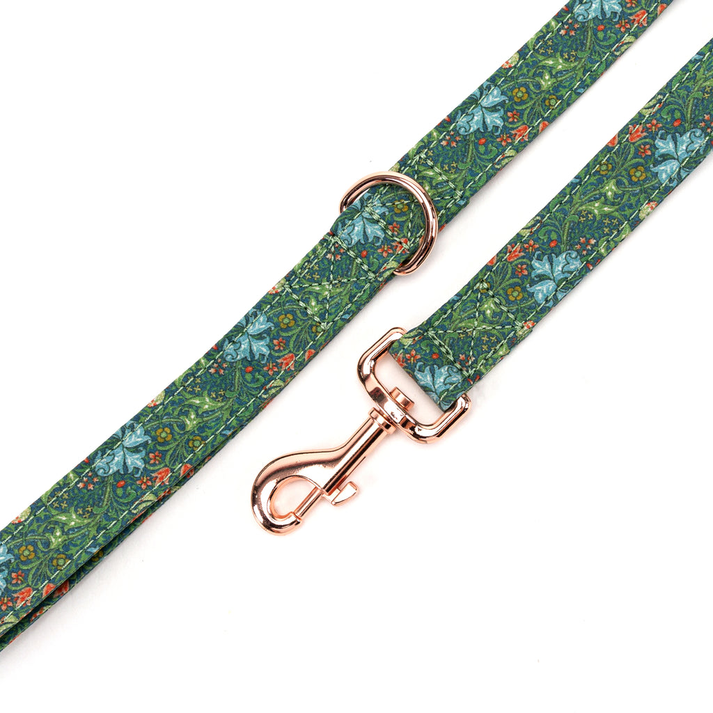 100% Cotton Adjustable Dog Leash Golden Lily hardware