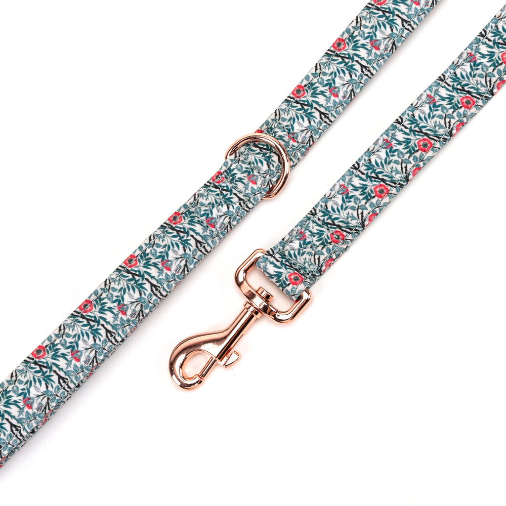 100% Cotton Adjustable Dog Leash  Sweet Briar hardware