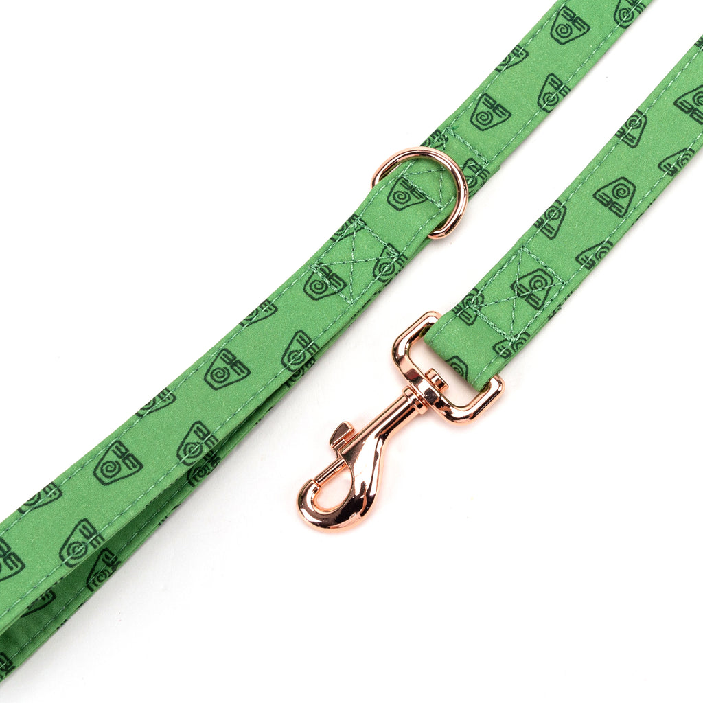 100% Cotton Adjustable Dog Leash Rose Gold  Avatar Earth Kingdom hardware