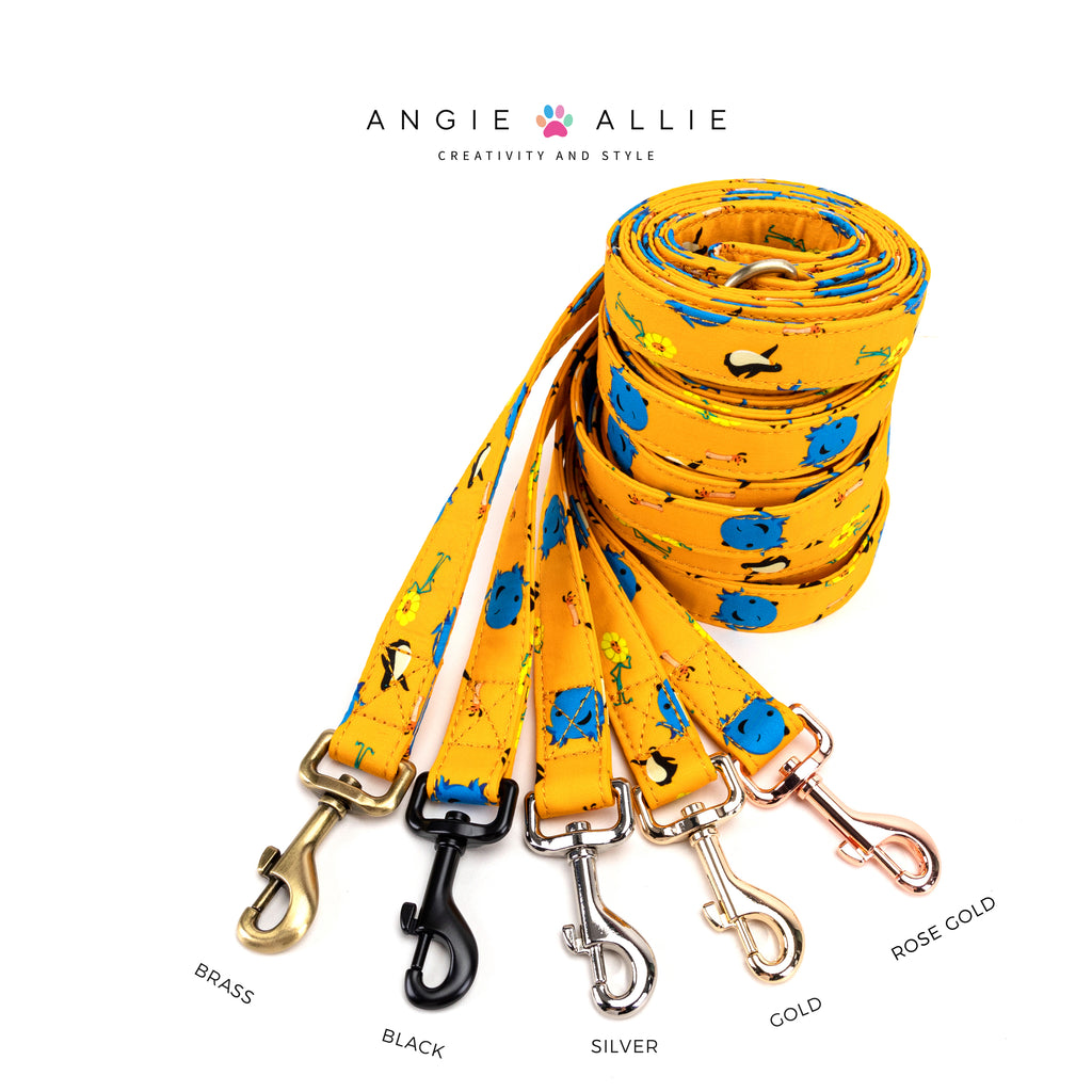 Dog Leash  Oswald with brass, black, silver, gold, rose gold hardware