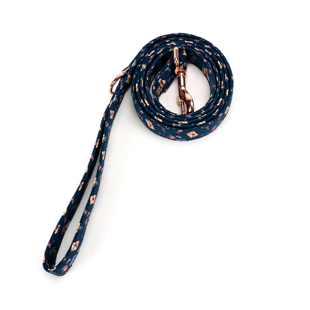 100% Cotton Adjustable Dog Leash Rose Gold  Harry Potter Ravenclaw House rolled