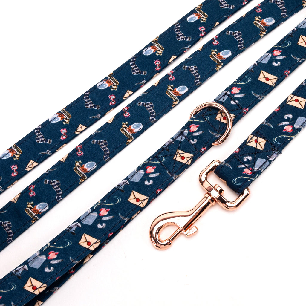 100% Cotton Adjustable Dog Leash Rose Gold  Harry Potter Ravenclaw House detail
