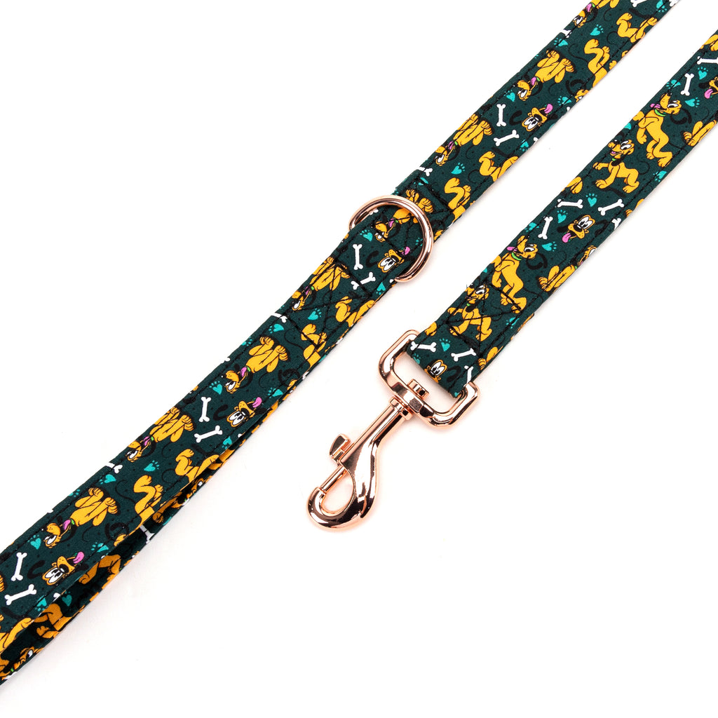 100% Cotton Adjustable Dog Leash Rose Gold Pluto hardware