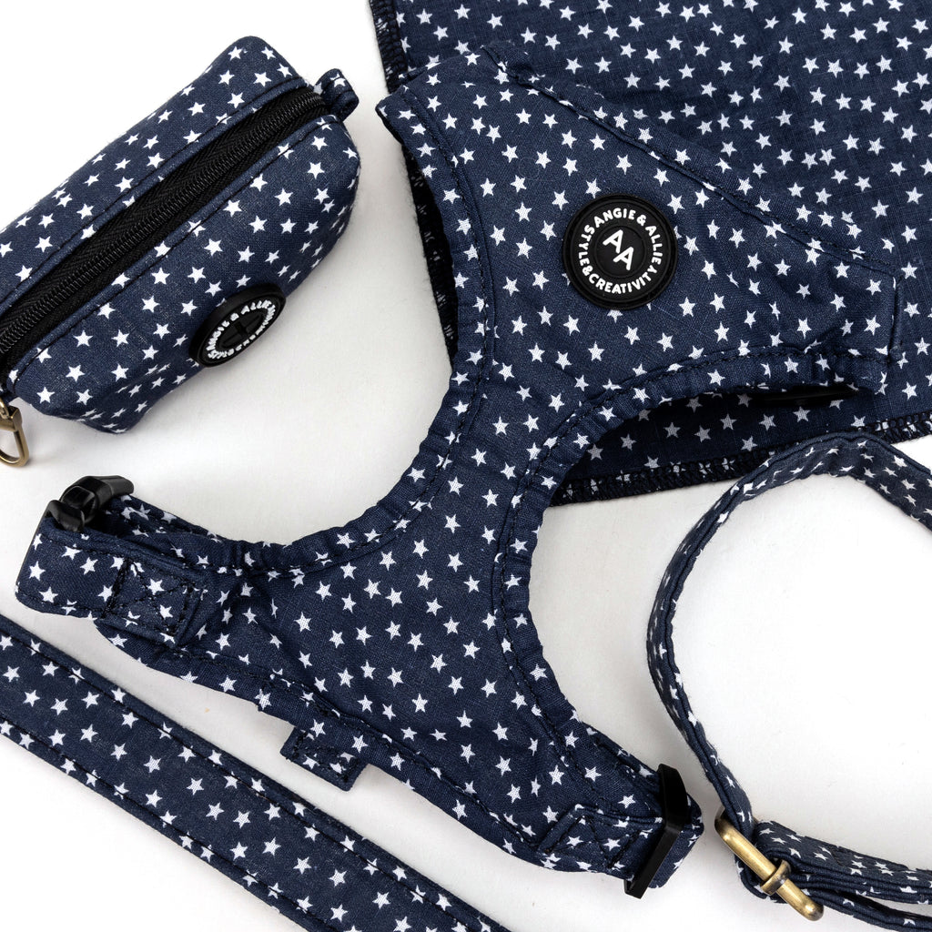 100% Cotton Adjustable No Pull Dog Harness Brass Stars products series