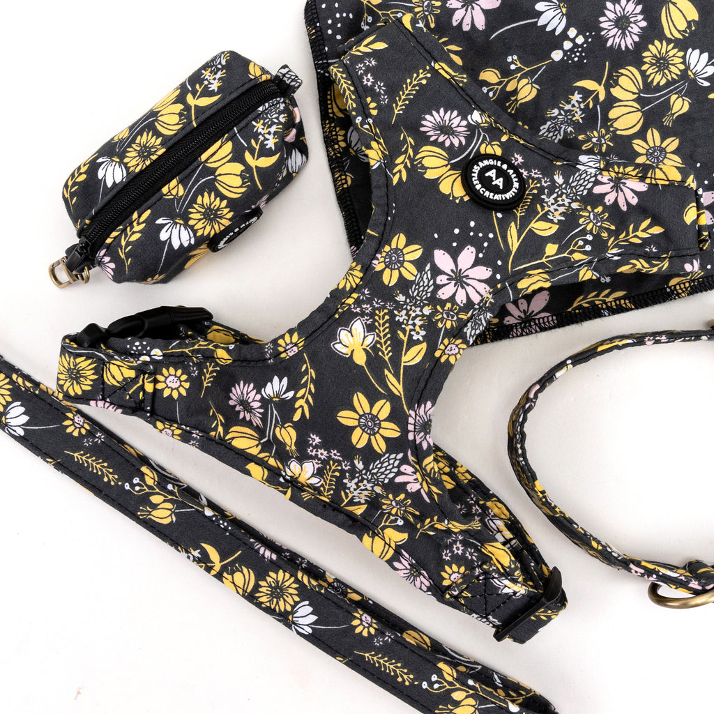 100% Cotton Adjustable No Pull Dog Harness Brass Daisy products series