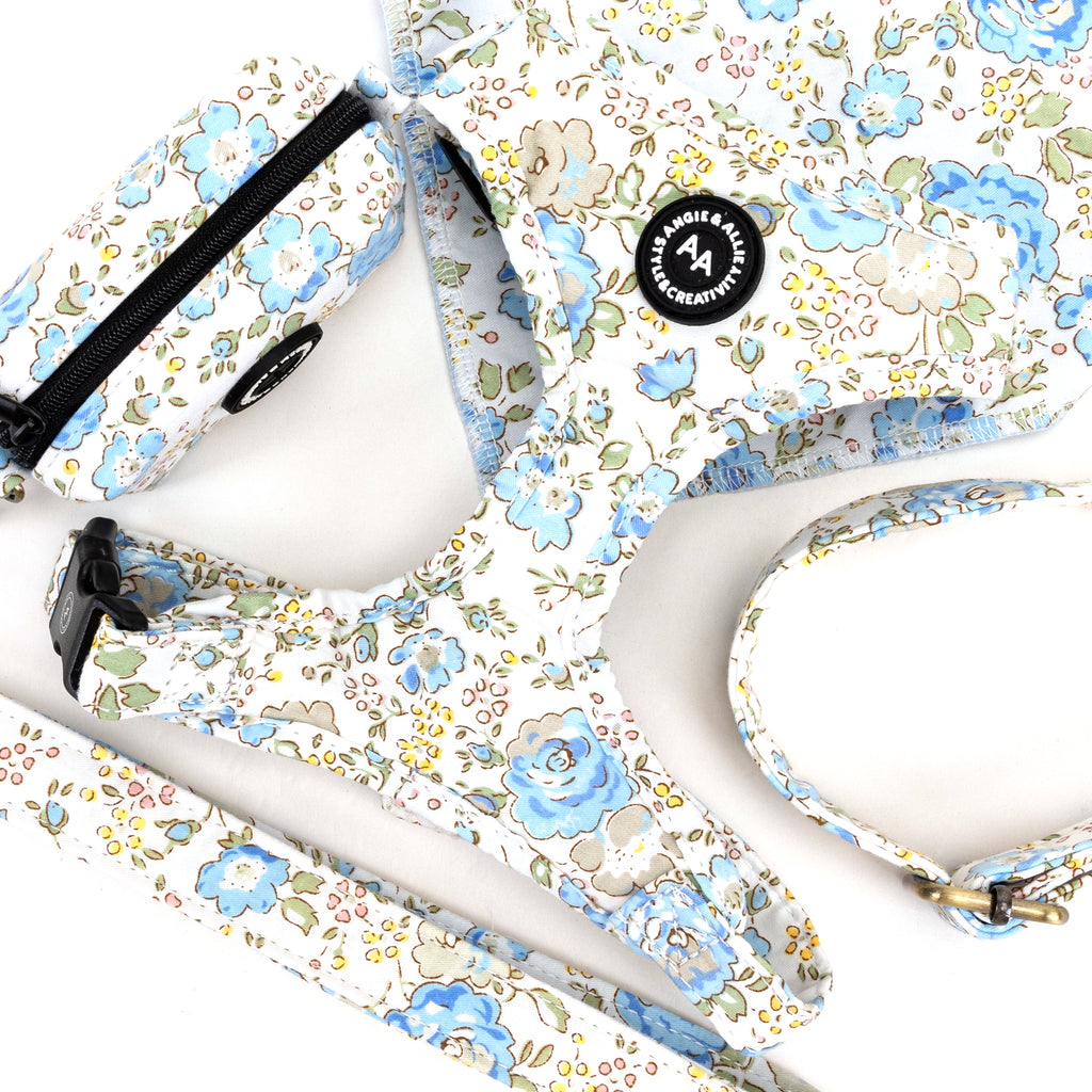 100% Cotton Adjustable No Pull Dog Harness Black Vintage Rose Blue products series