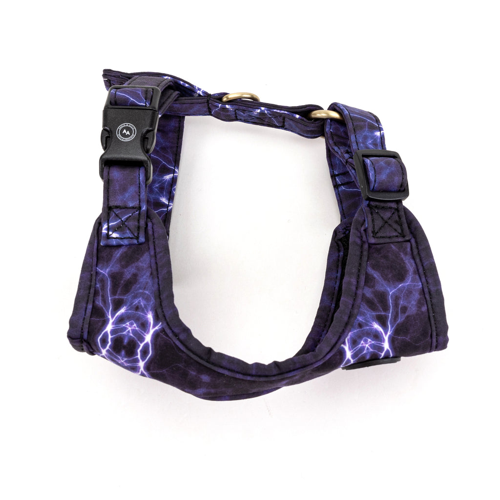 100% Cotton Adjustable No Pull Dog Harness Brass Aurora side