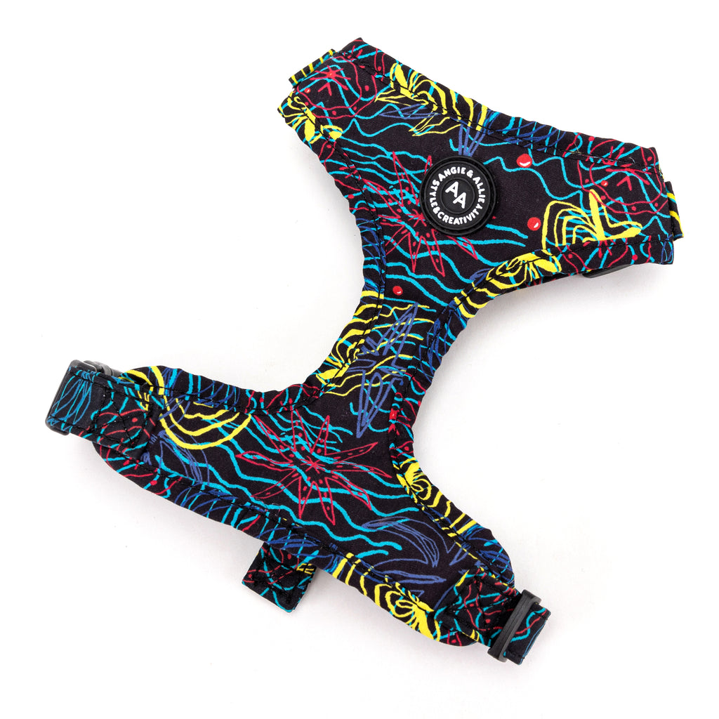 100% Cotton Adjustable No Pull Dog Harness Brass Seaside main