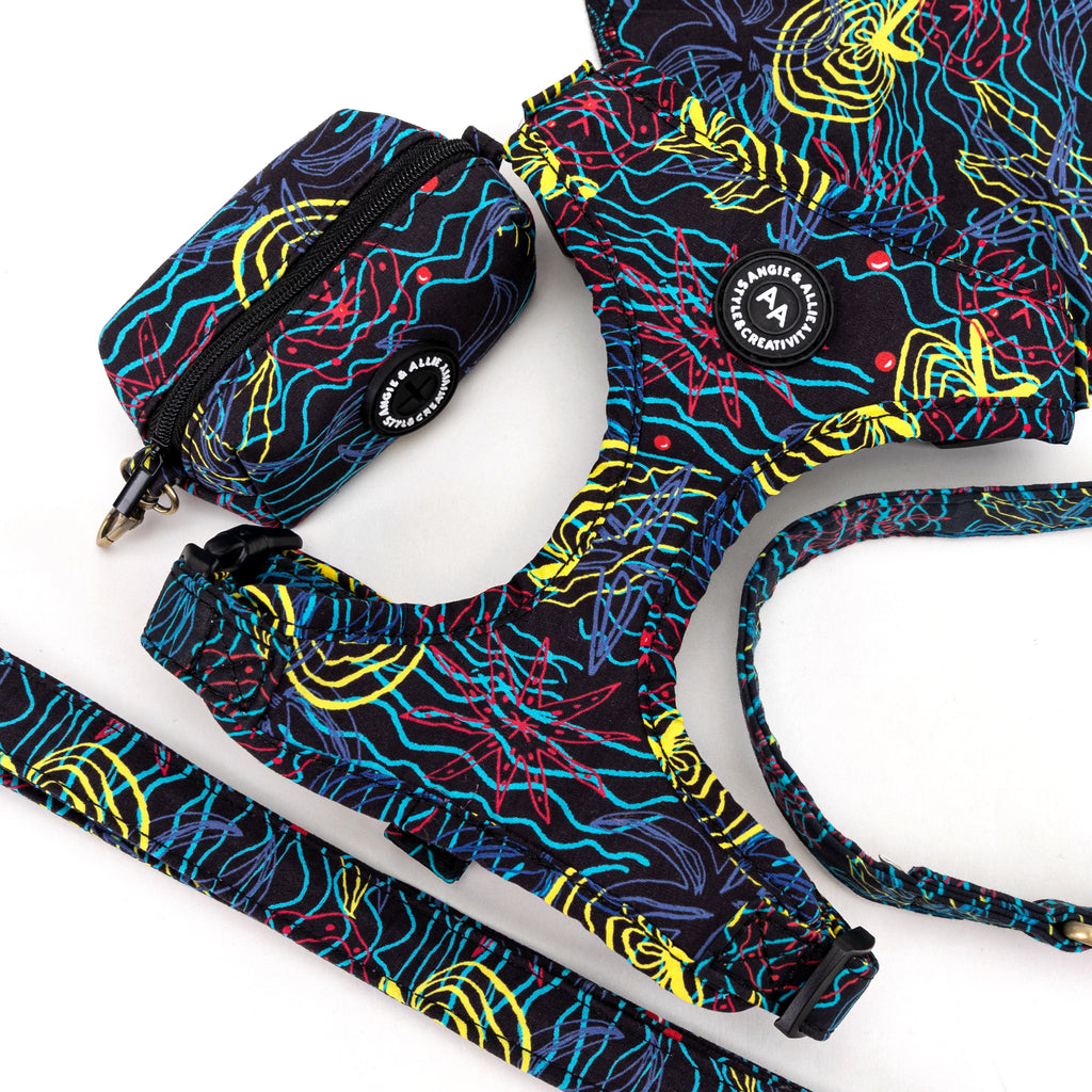 100% Cotton Adjustable No Pull Dog Harness Brass Seaside products series