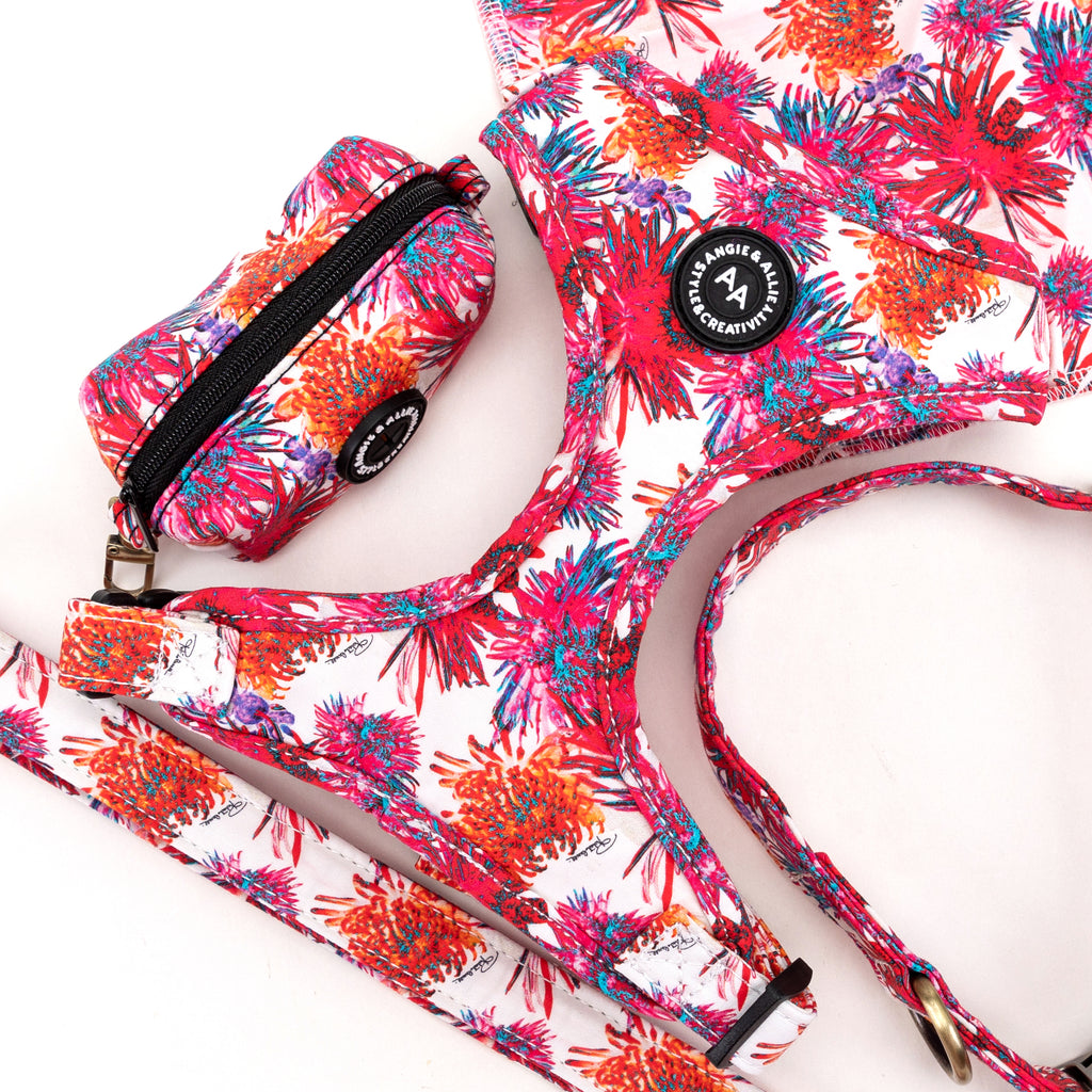 100% Cotton Adjustable No Pull Dog Harness Brass Blooms products series