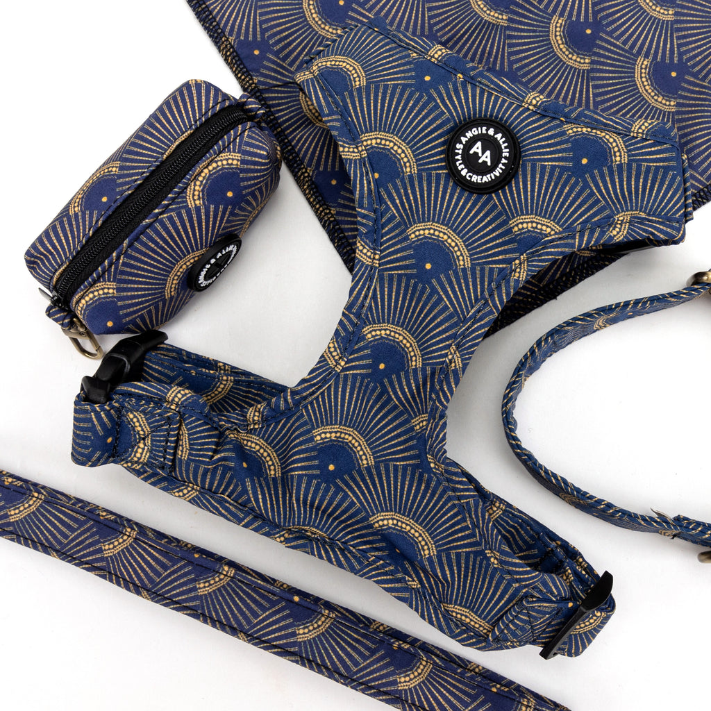 100% Cotton Adjustable Dog Vest Harness Japanese Waves products series