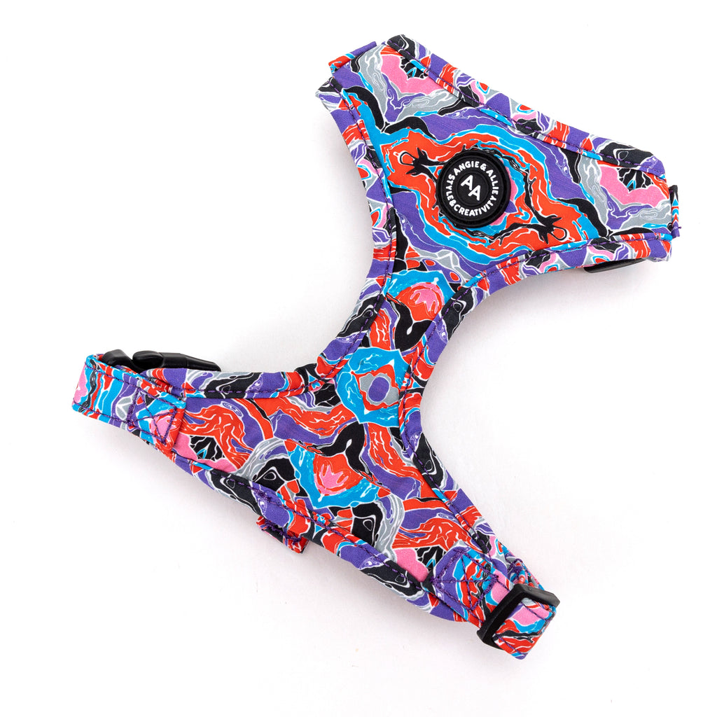 100% Cotton Adjustable No Pull Dog Harness Brass Fantasy main