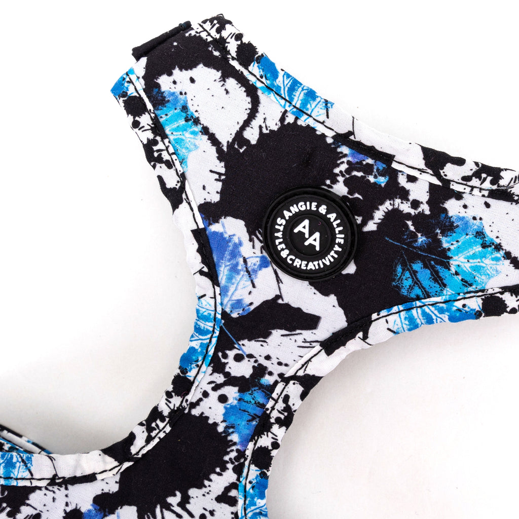 100% Cotton Adjustable No Pull Dog Harness Brass Lotus detail