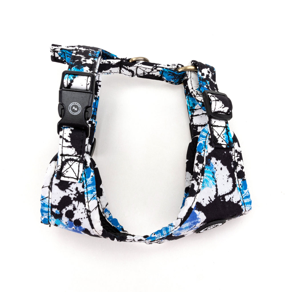 100% Cotton Adjustable No Pull Dog Harness Brass Lotus side