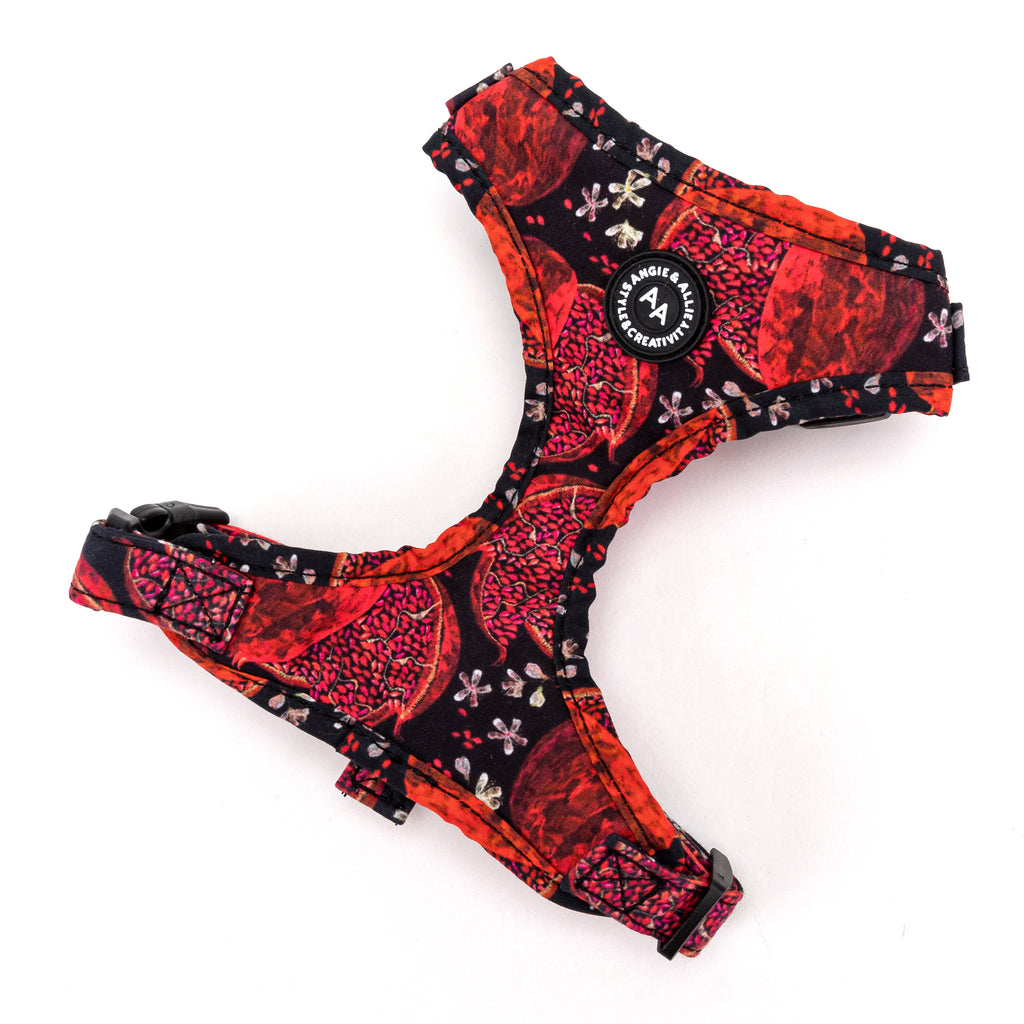 100% Cotton Adjustable No Pull Dog Harness Brass Pomegranate main