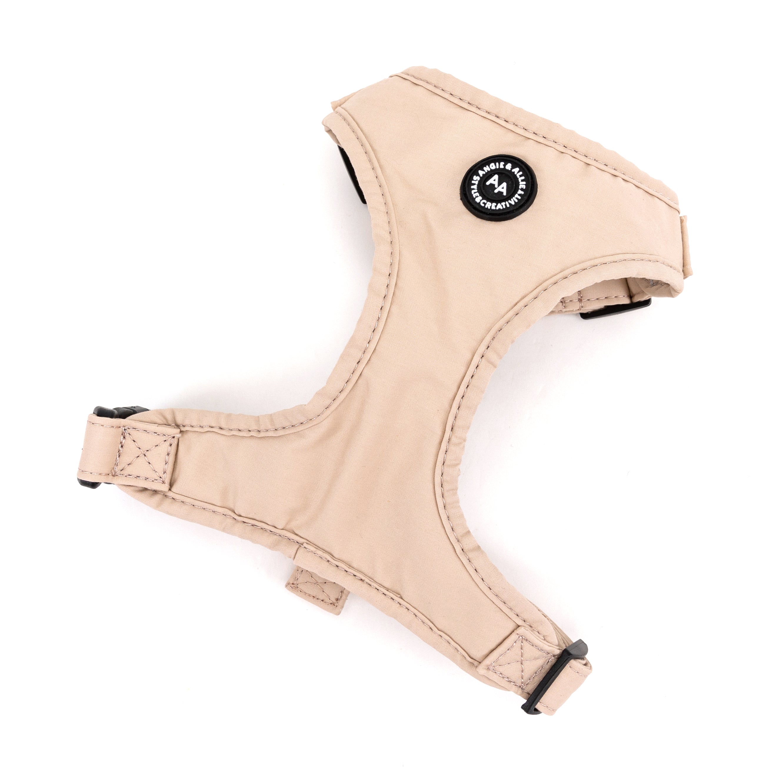 100% Cotton Adjustable No Pull Dog Harness Beige – Angieandallie