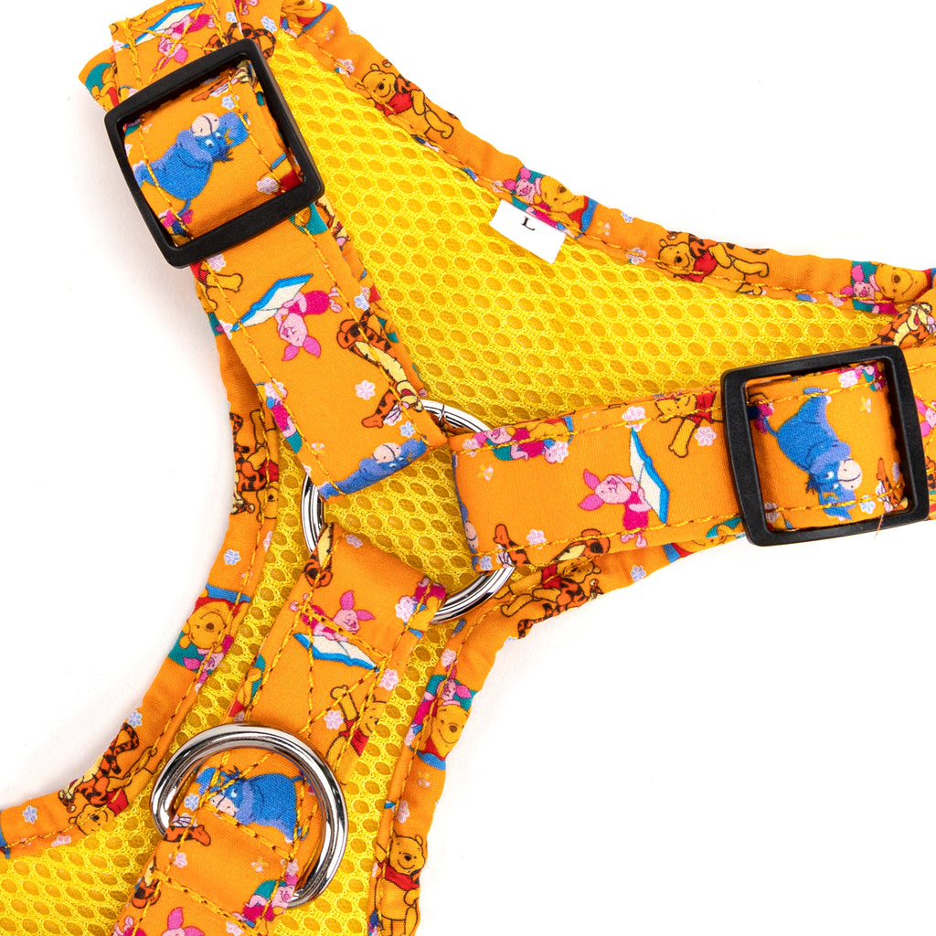 Winnie the Pooh Dog Harness 100% Organic Cotton buckle