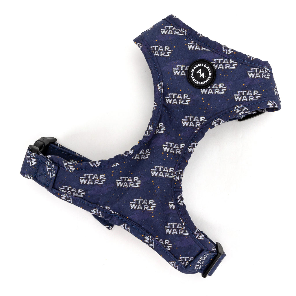 100% Cotton Adjustable No Pull Dog Harness Silver Star Wars main