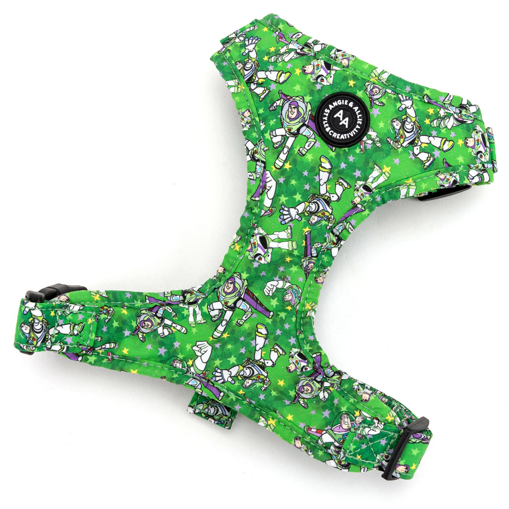 100% Cotton Adjustable No Pull Dog Harness Silver  Buzz Lightyear main