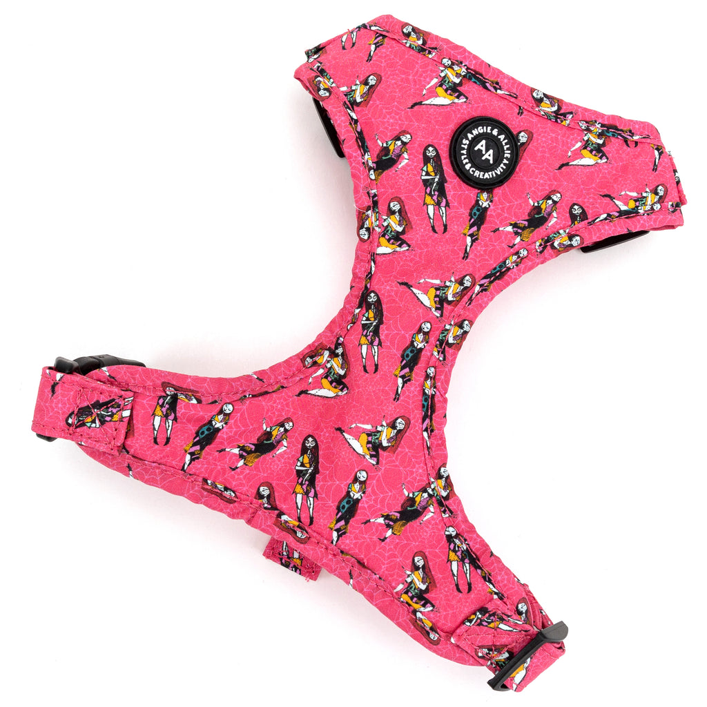 100% Cotton Adjustable No Pull Dog Harness Silver  Sally the nightmare before Christmas main