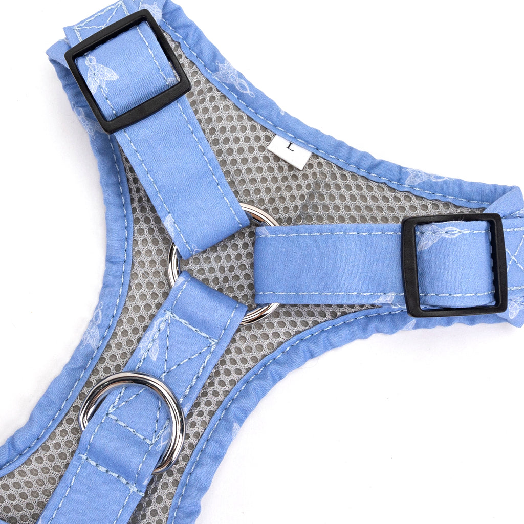 100% Cotton Adjustable No Pull Dog Harness Silver   The Shire LOTR buckle
