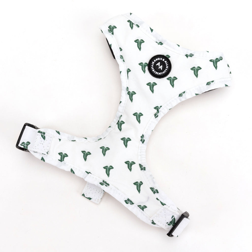 100% Cotton Adjustable No Pull Dog Harness Silver Elven Leaf  LOTR main
