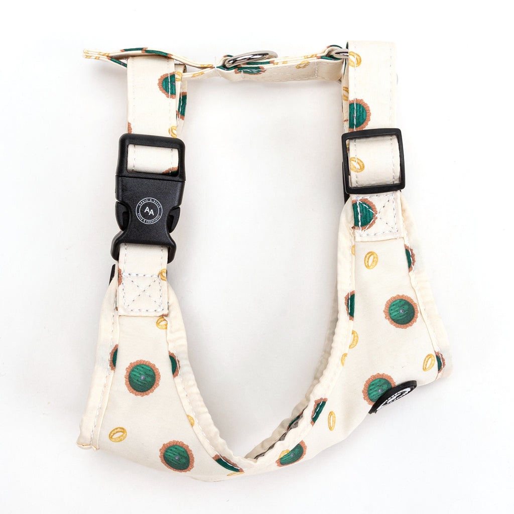 100% Cotton Adjustable No Pull Dog Harness Silver  The Hobbit  LOTR side