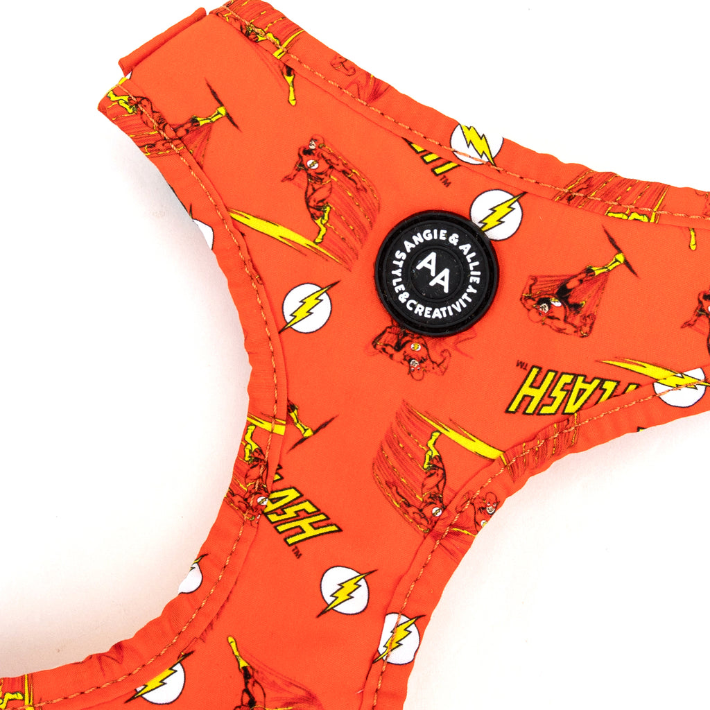 The Flash Adjustable No Pull Dog Harness Cotton & Silver detail