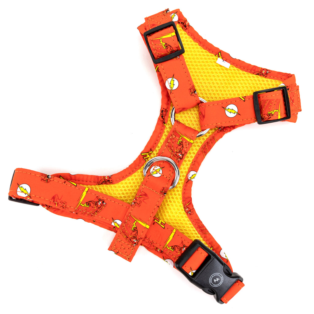 The Flash Adjustable No Pull Dog Harness Cotton & Silver back