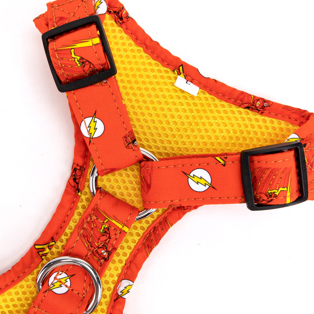 The Flash Adjustable No Pull Dog Harness Cotton & Silver buckle