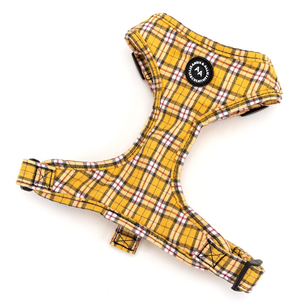 100% Cotton Adjustable No Pull Dog Harness Silver  MacPherson Hunting Yellow main