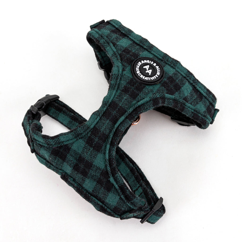 100% Cotton Adjustable No Pull Dog Harness Rose Gold  Black Watch Army main