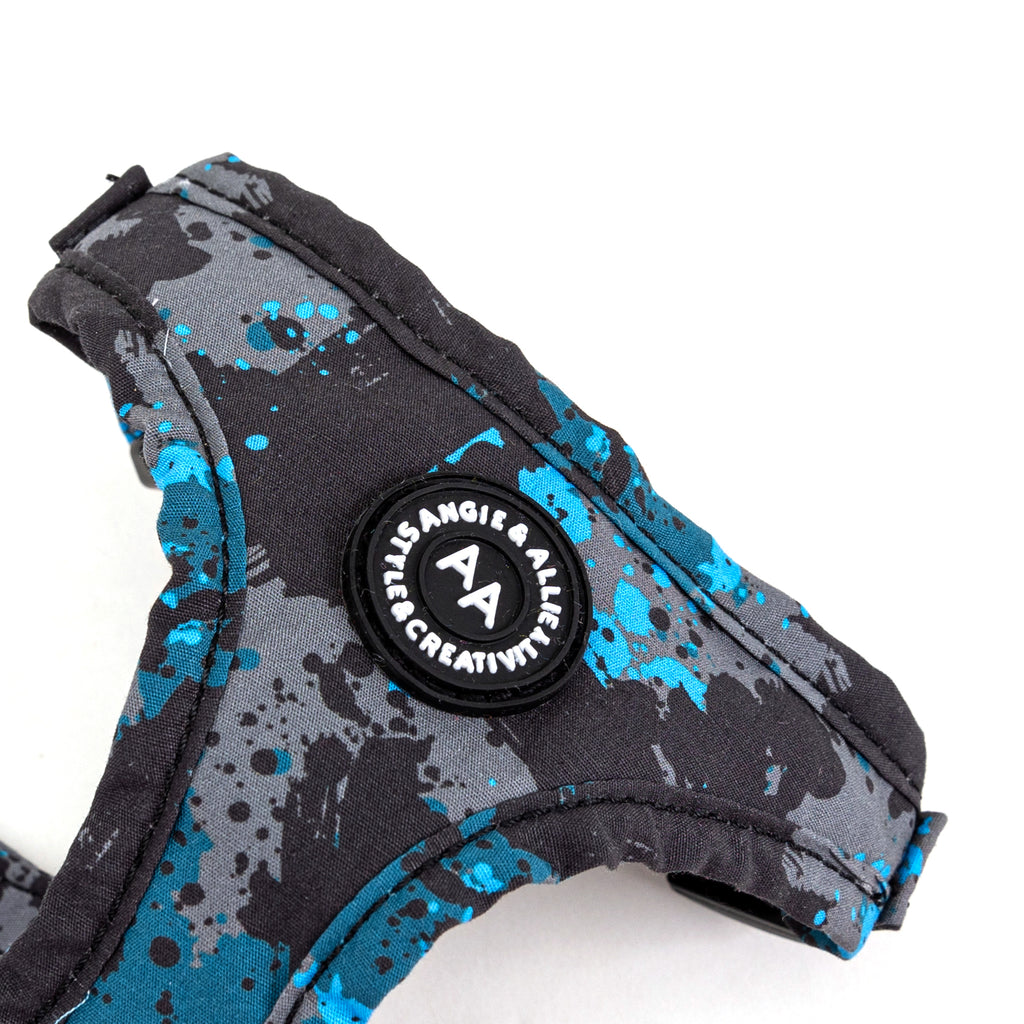 100% Cotton Adjustable No Pull Dog Harness Rose Gold  Camouflage detail