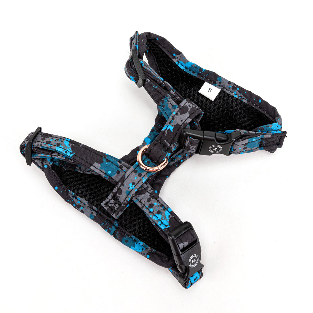 100% Cotton Adjustable No Pull Dog Harness Rose Gold  Camouflage back