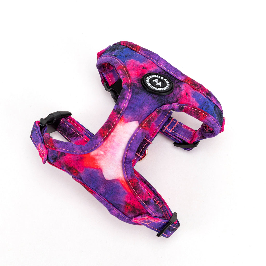 100% Cotton Adjustable No Pull Dog Harness Rose Gold   Galaxy main