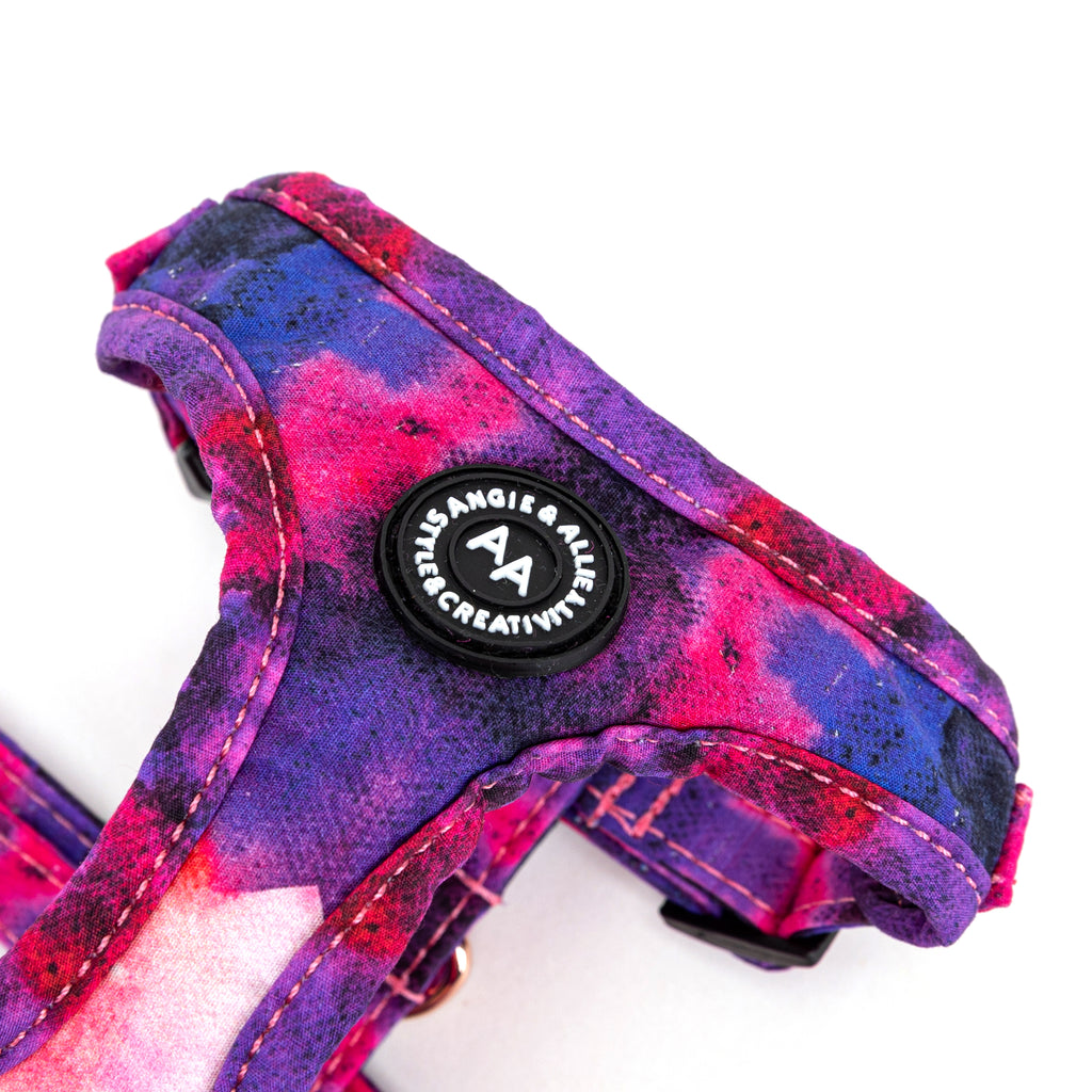 100% Cotton Adjustable No Pull Dog Harness Rose Gold   Galaxy detail
