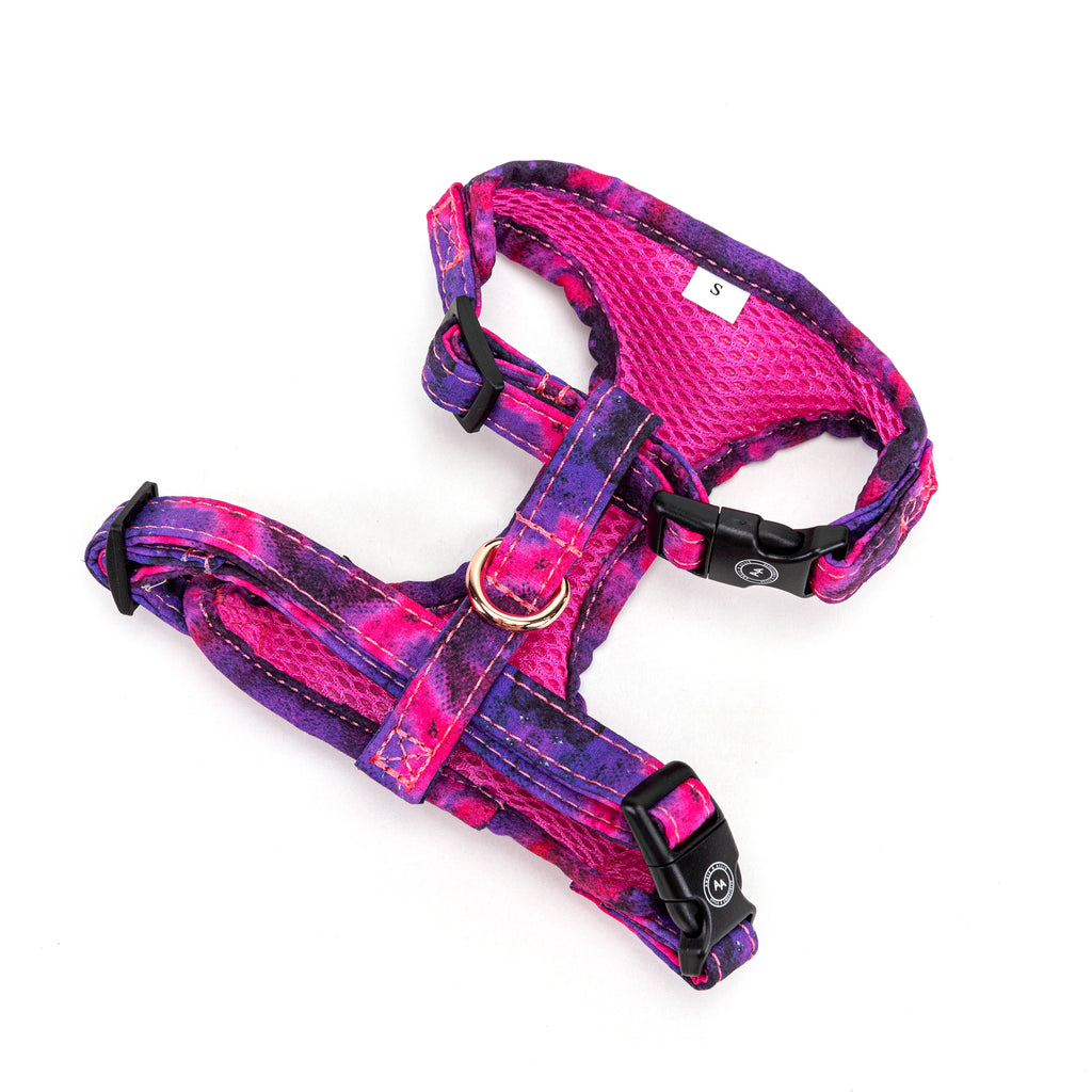 100% Cotton Adjustable No Pull Dog Harness Rose Gold   Galaxy back