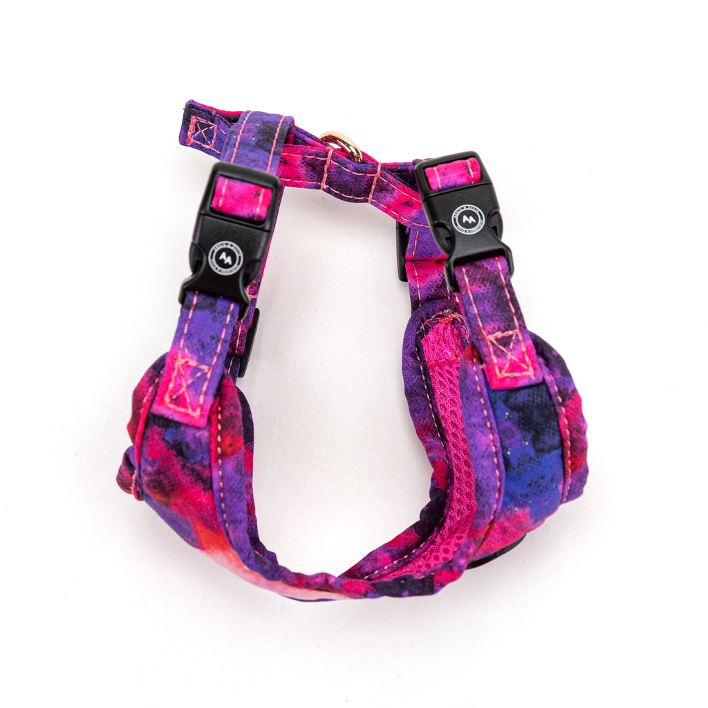 100% Cotton Adjustable No Pull Dog Harness Rose Gold   Galaxy side